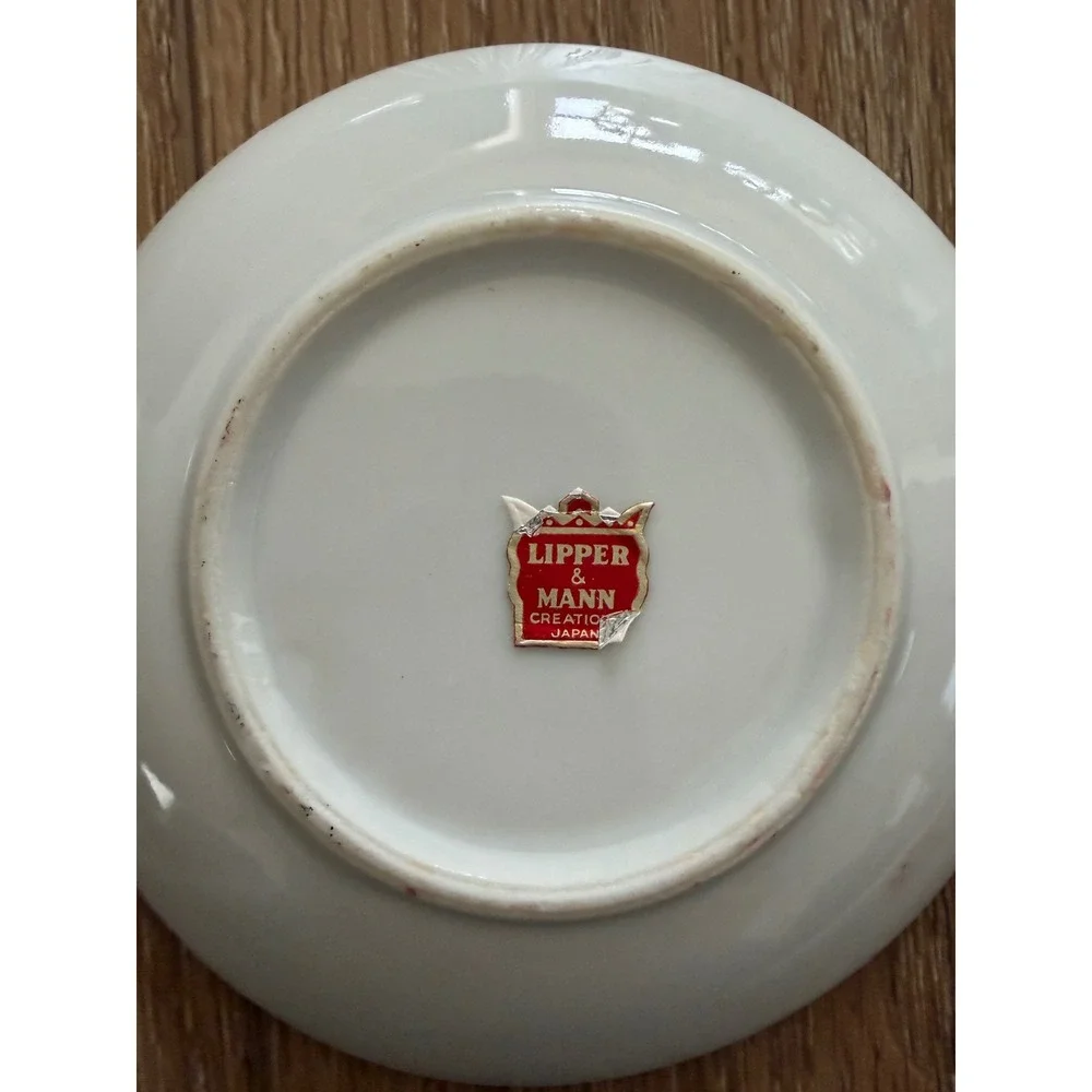 Vintage Lipper & Mann Japan Miniature Plates Set of 3 Americana Civil War Drum